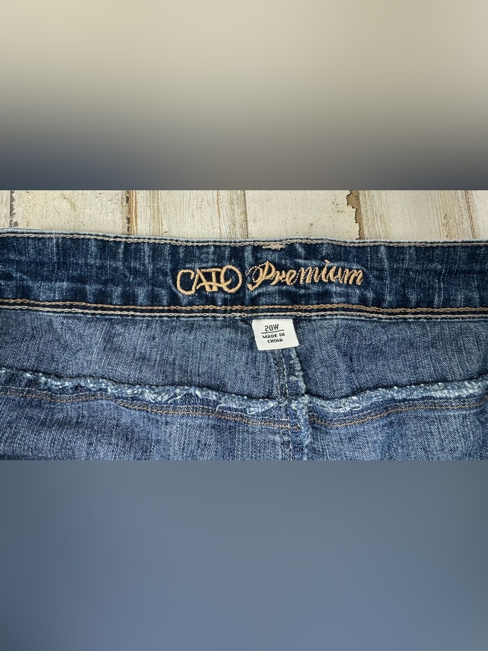 Cato Premium Jeans Women's 20W 38x32 Blue Straight Leg High Rise - Picture 5 of 11